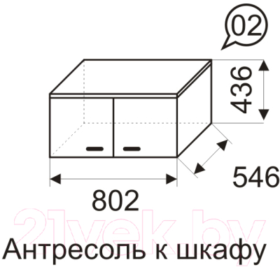 Антресоль Ижмебель Квест 2 - фото2 Антресоль Ижмебель Квест 2 - фото2